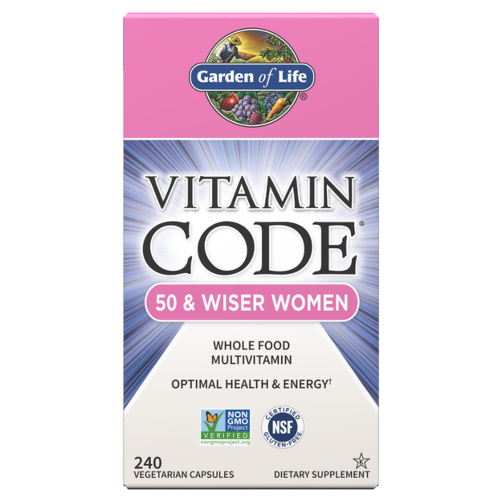 Garden of Life Garden Of Life - Vitamin Code 50 & Wiser Women Multivitamin - 240 Veg Capsules