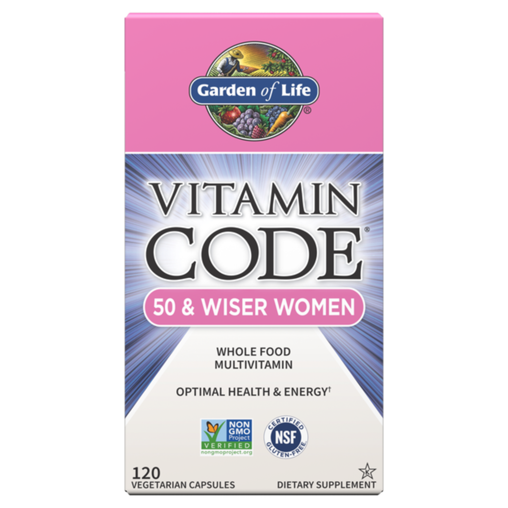 Garden of Life Garden of Life - Vitamin Code 50 & Wiser Women Multivitamin - 120 Veg Capsules