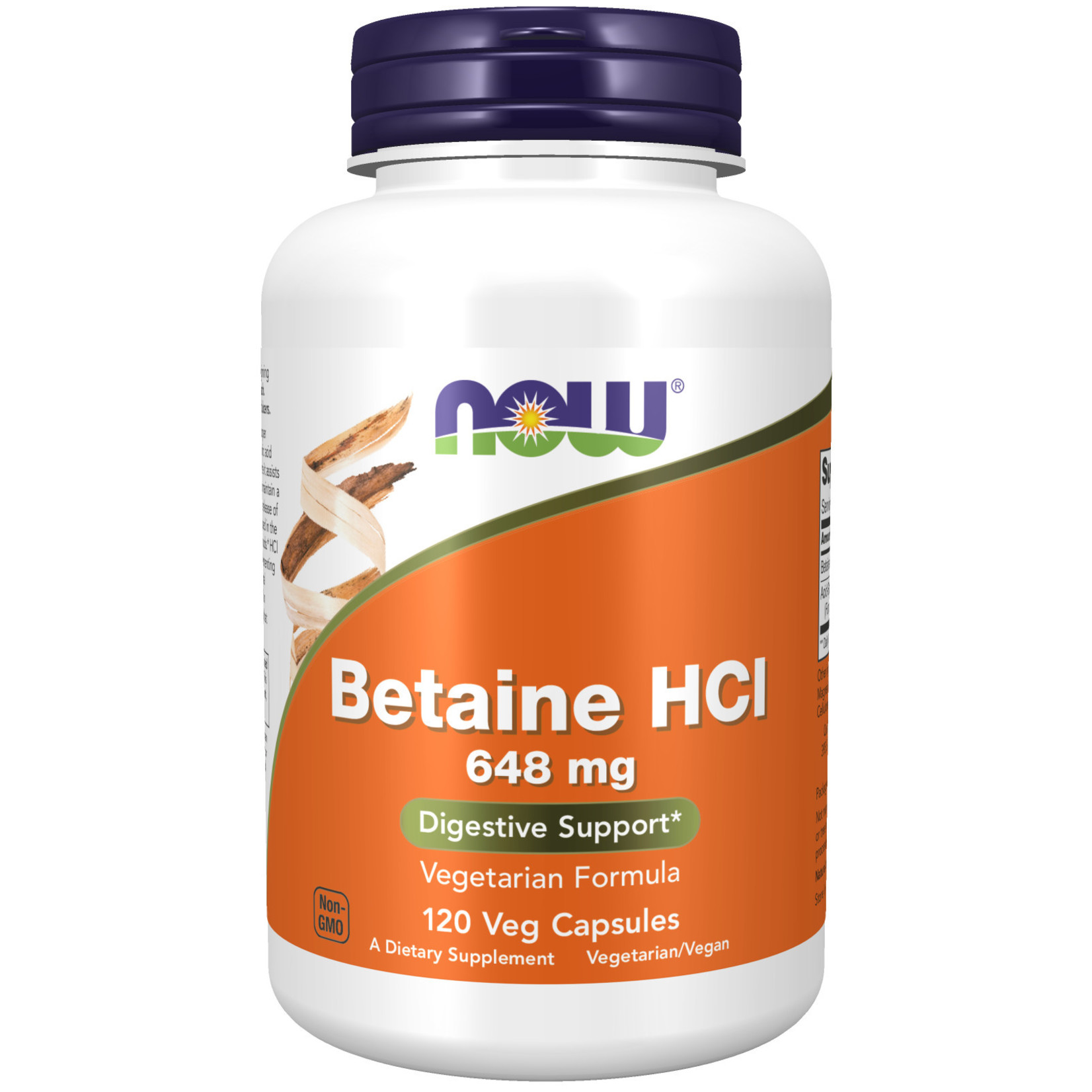 Now Now - Betaine Hcl - 120 Capsules