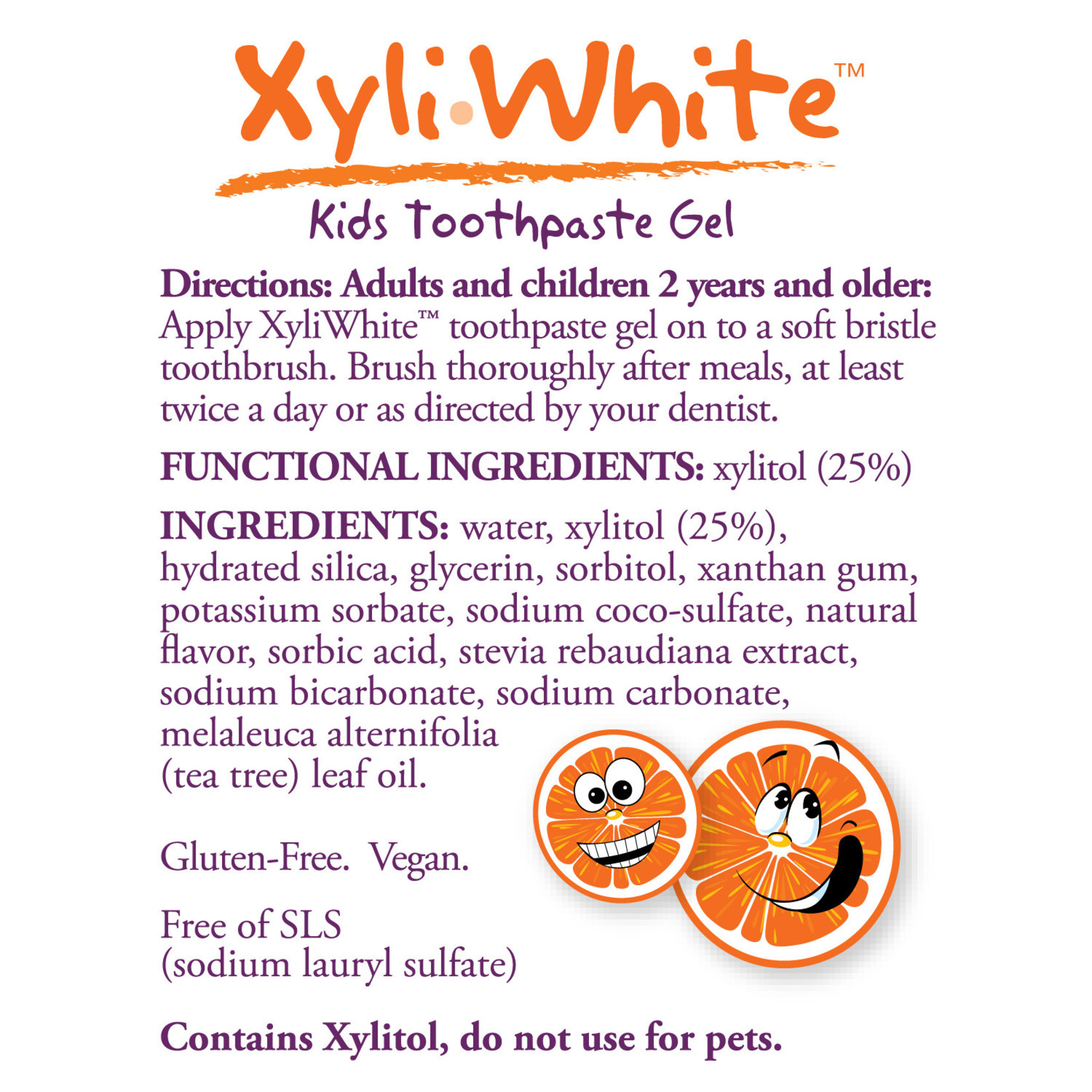 Now Now - XyliWhite Orange Splash Toothpaste Gel for Kids - 3 oz.