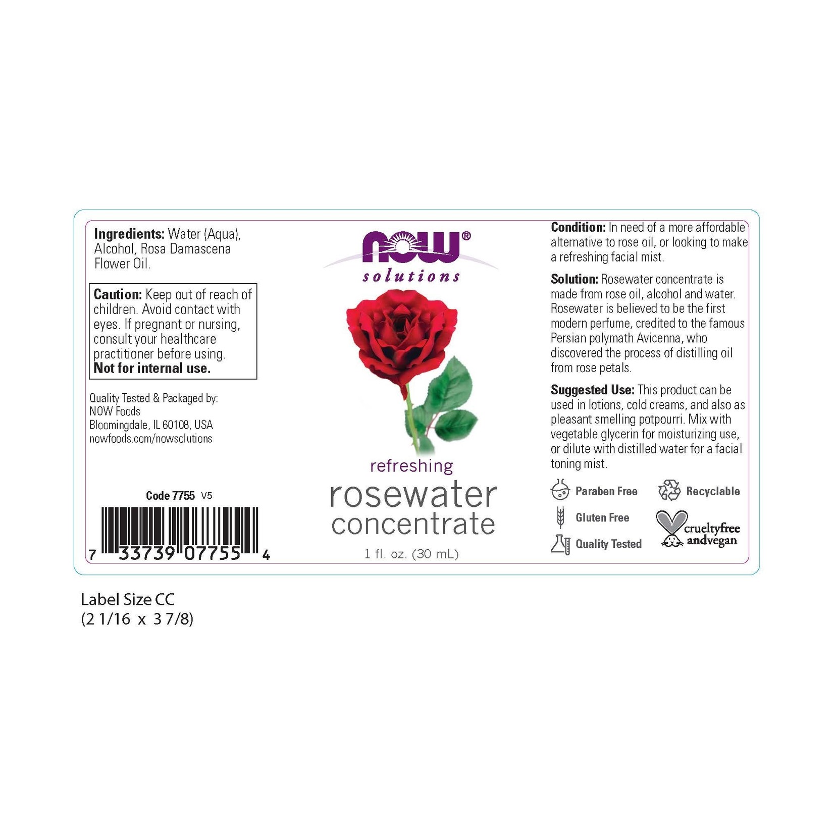 Now Now - Rosewater Concentrate - 1 oz