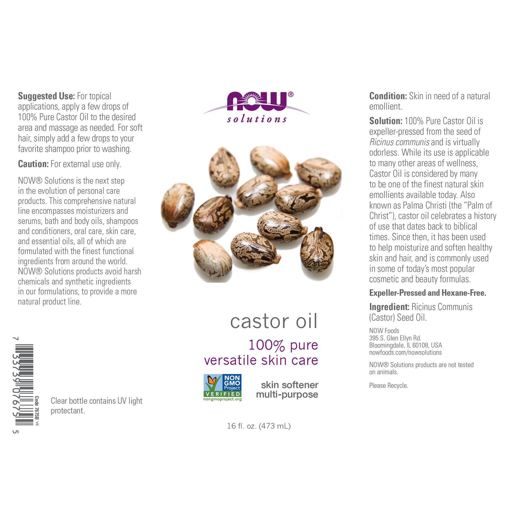 Now Now - Castor Oil - 16 oz