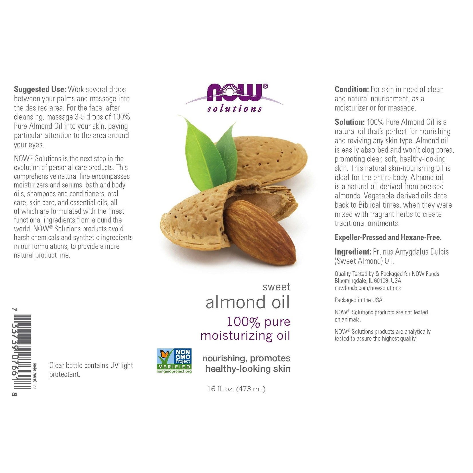 Now Now - Sweet Almond Oil - 16 oz