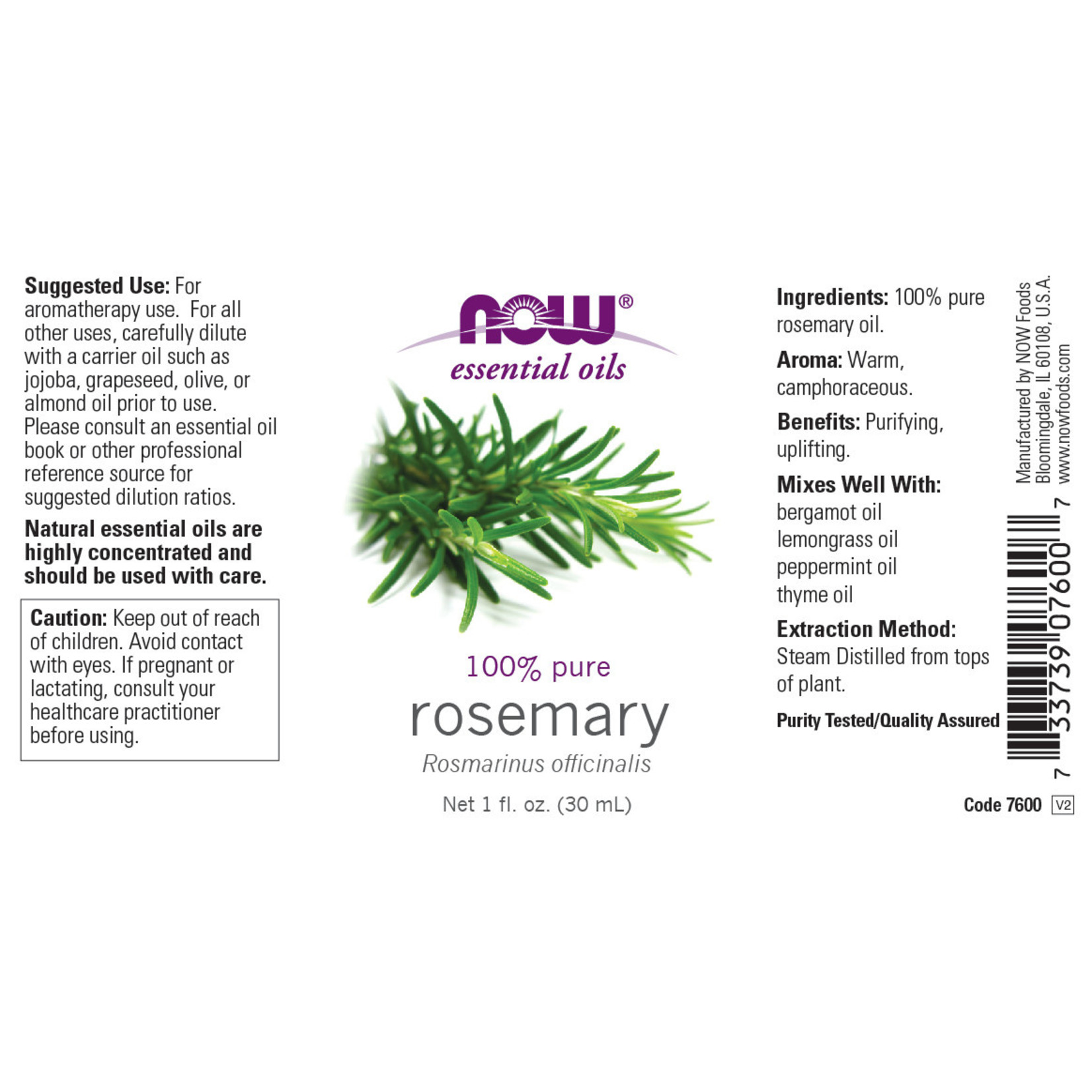 Now Now - Rosemary Oil - 1 oz
