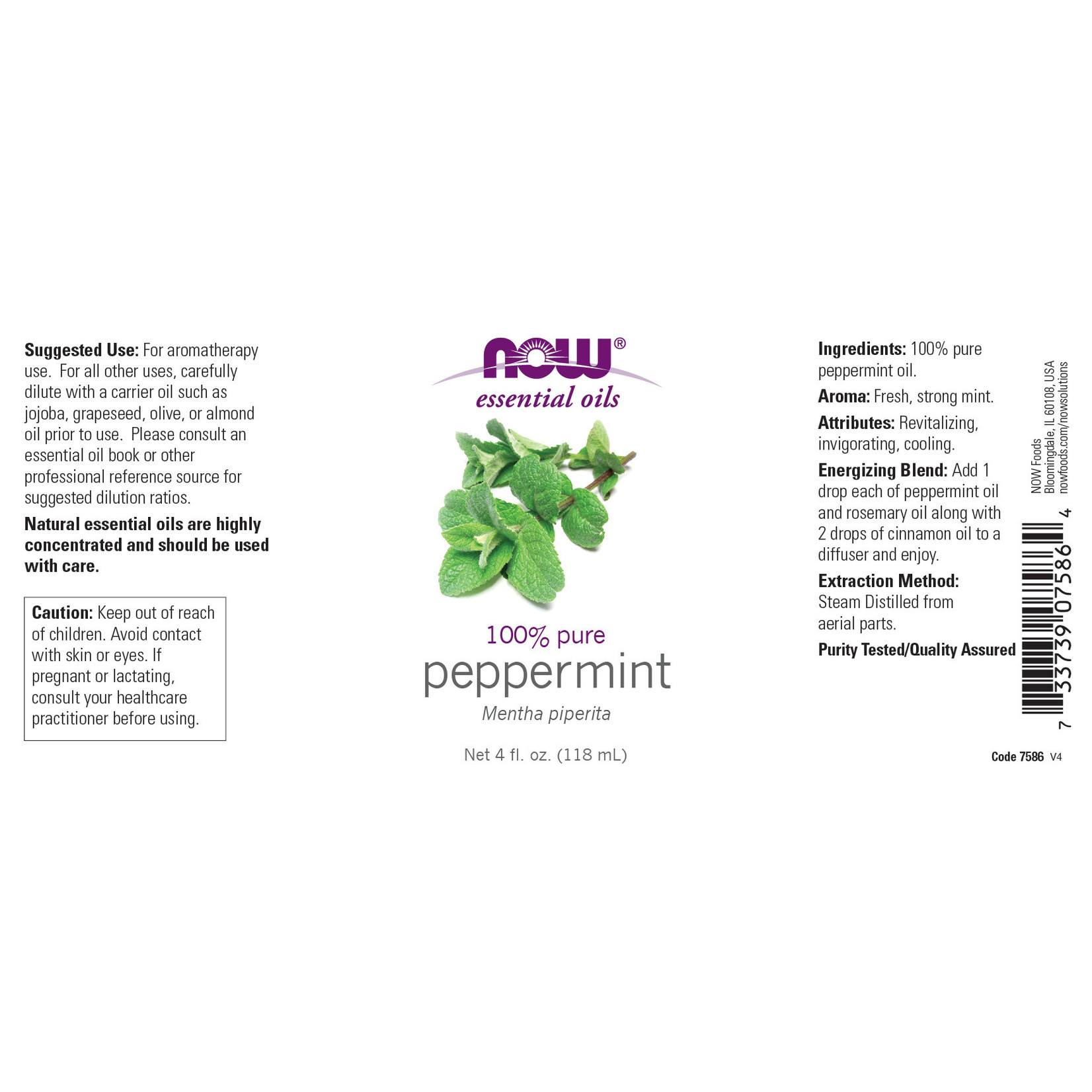 Now Now - Peppermint Oil - 4 oz