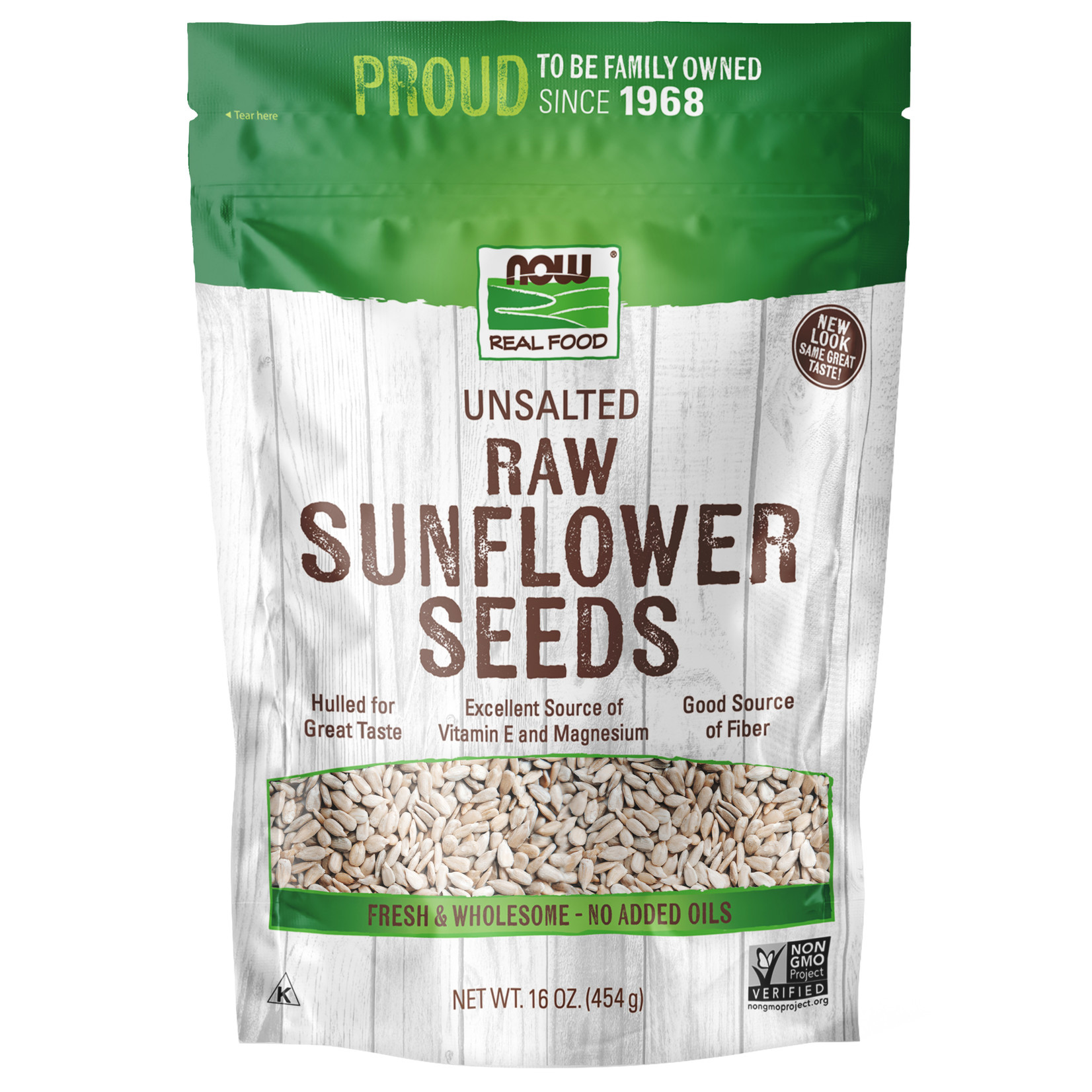 Now Now - Sunflower Seeds Hulled Raw Unsalted - 16 oz