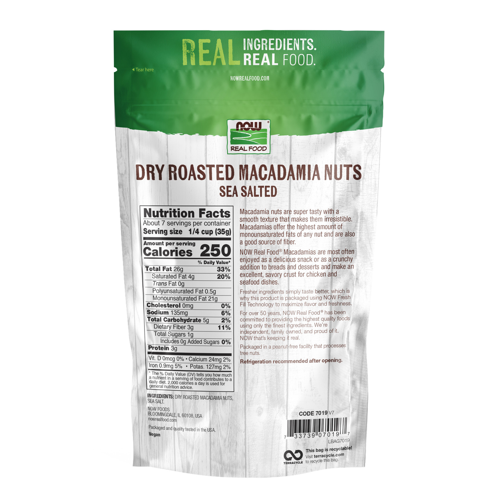Now Now - Macadamia Nuts, Dry Roasted & Salted - 9 oz