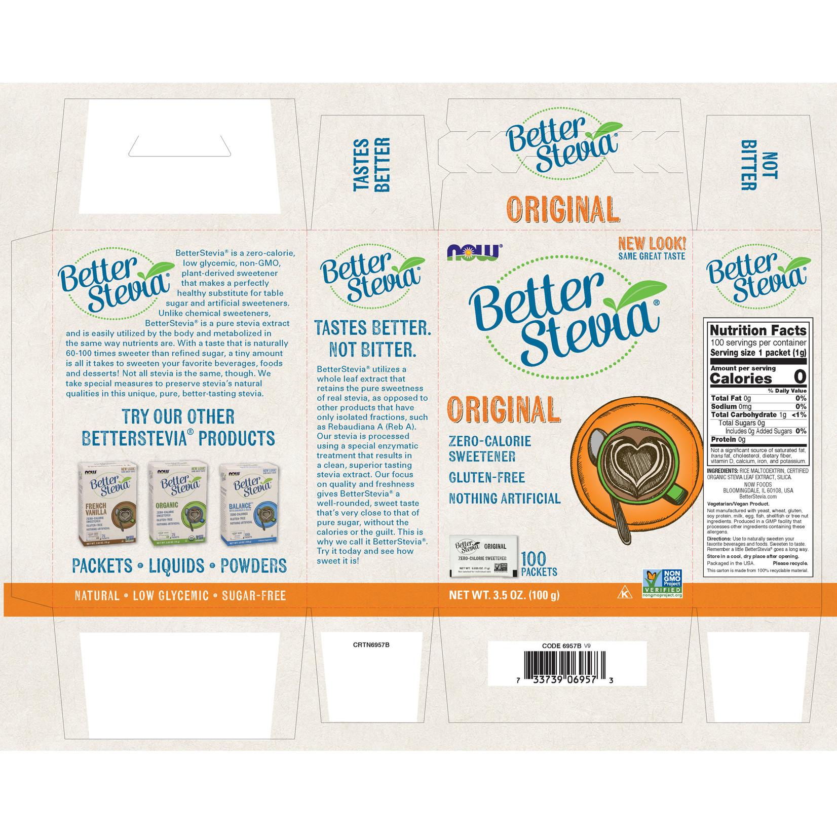 Now Now - Better Stevia Packets - 100 Packets