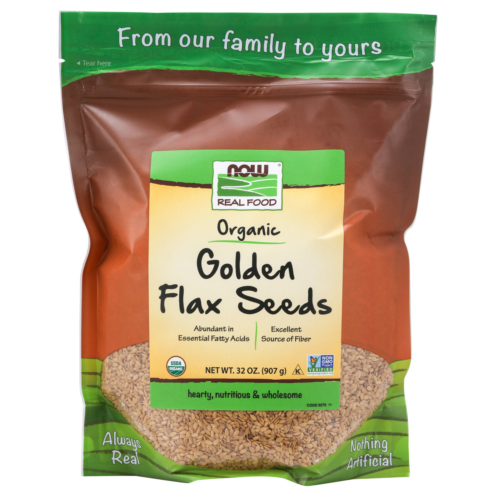 Now Now - Golden Flax Seeds Org - 2 lbs