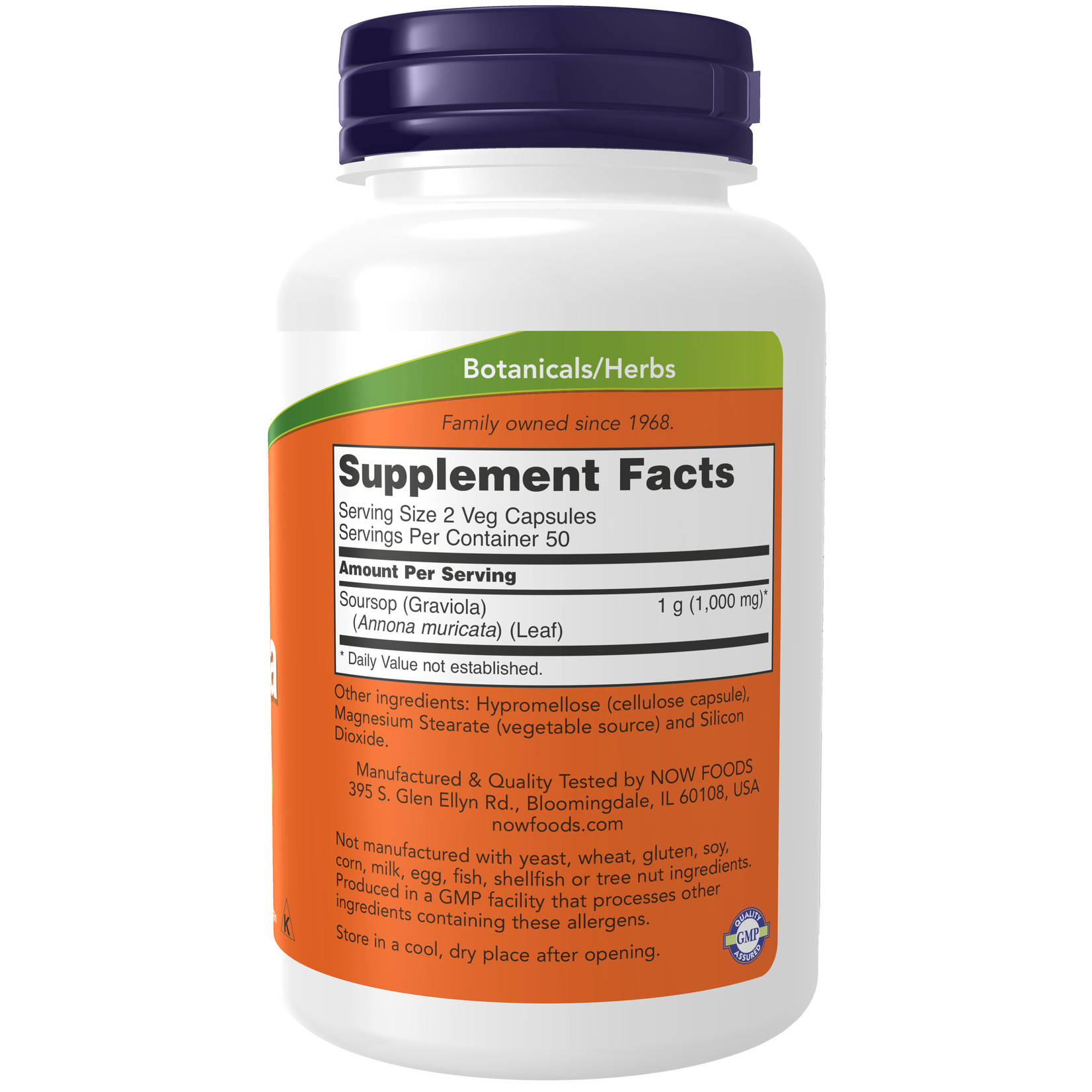 Now Now - Graviola (soursop) 500mg - 100 Capsules