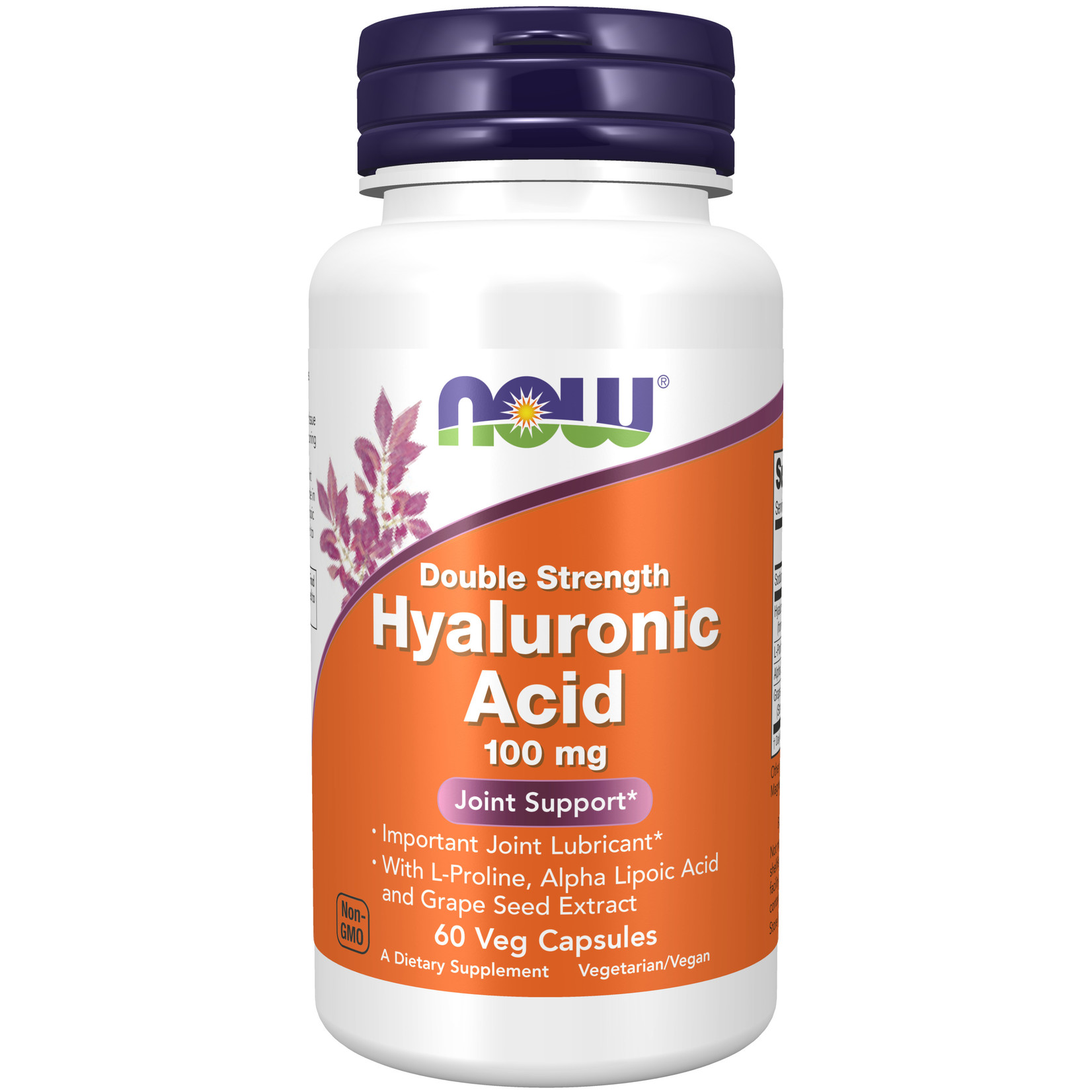 Now Now - Hyaluronic Acid 100mg 2X Plus - 60 Veg Capsules