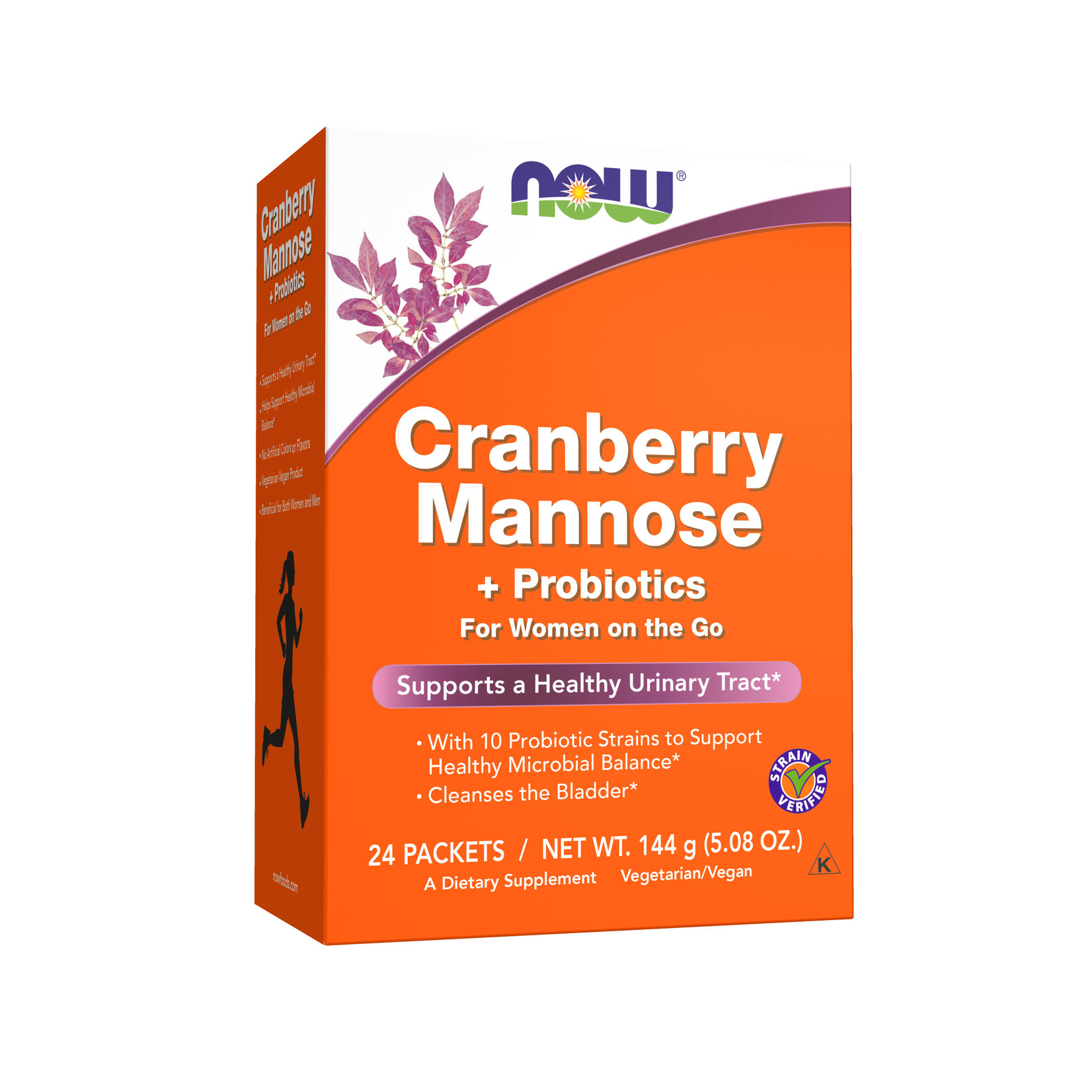 Now Now - Cranberry Mannose + Probiotics - 24 Packets per Box