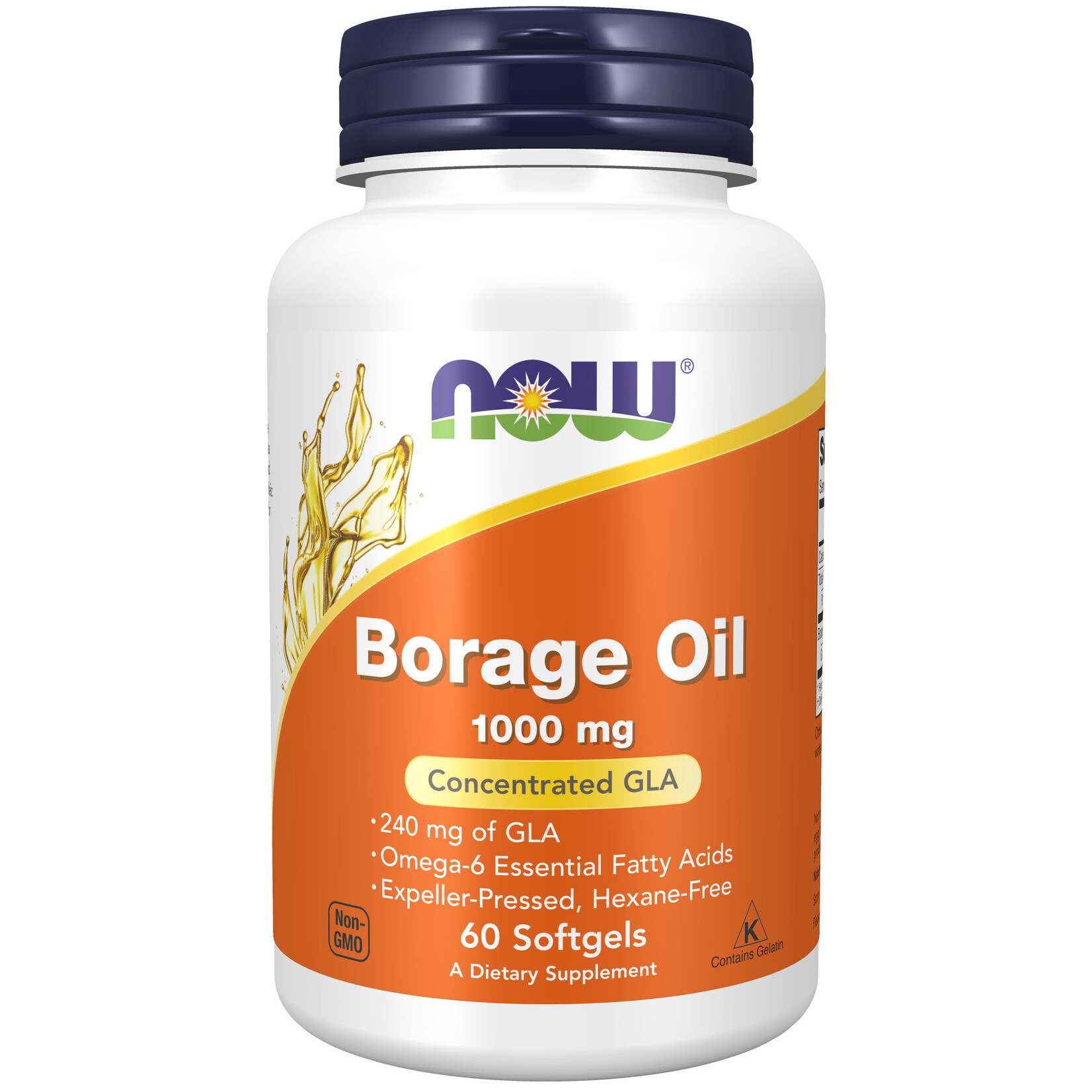 Now Now - Borage Oil 1000 mg - 60 Softgels