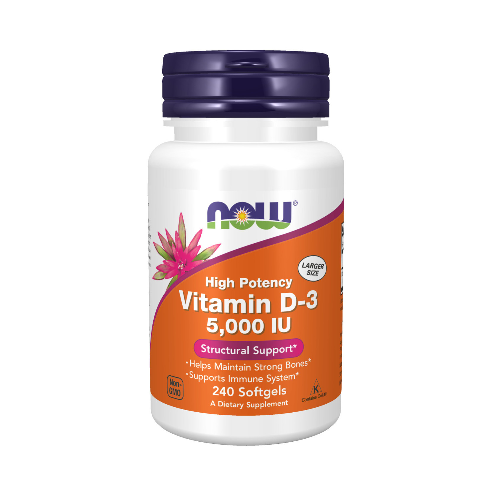 Now Now - Vit D 3 5000 IU - 240 Softgels