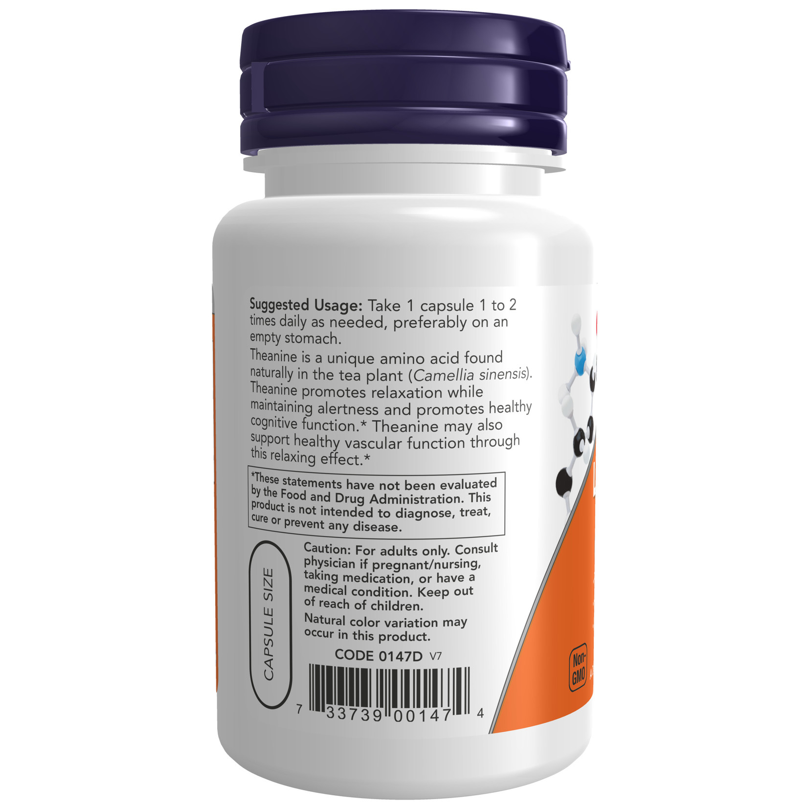 Now Now - Theanine 200 mg - 60 Capsules