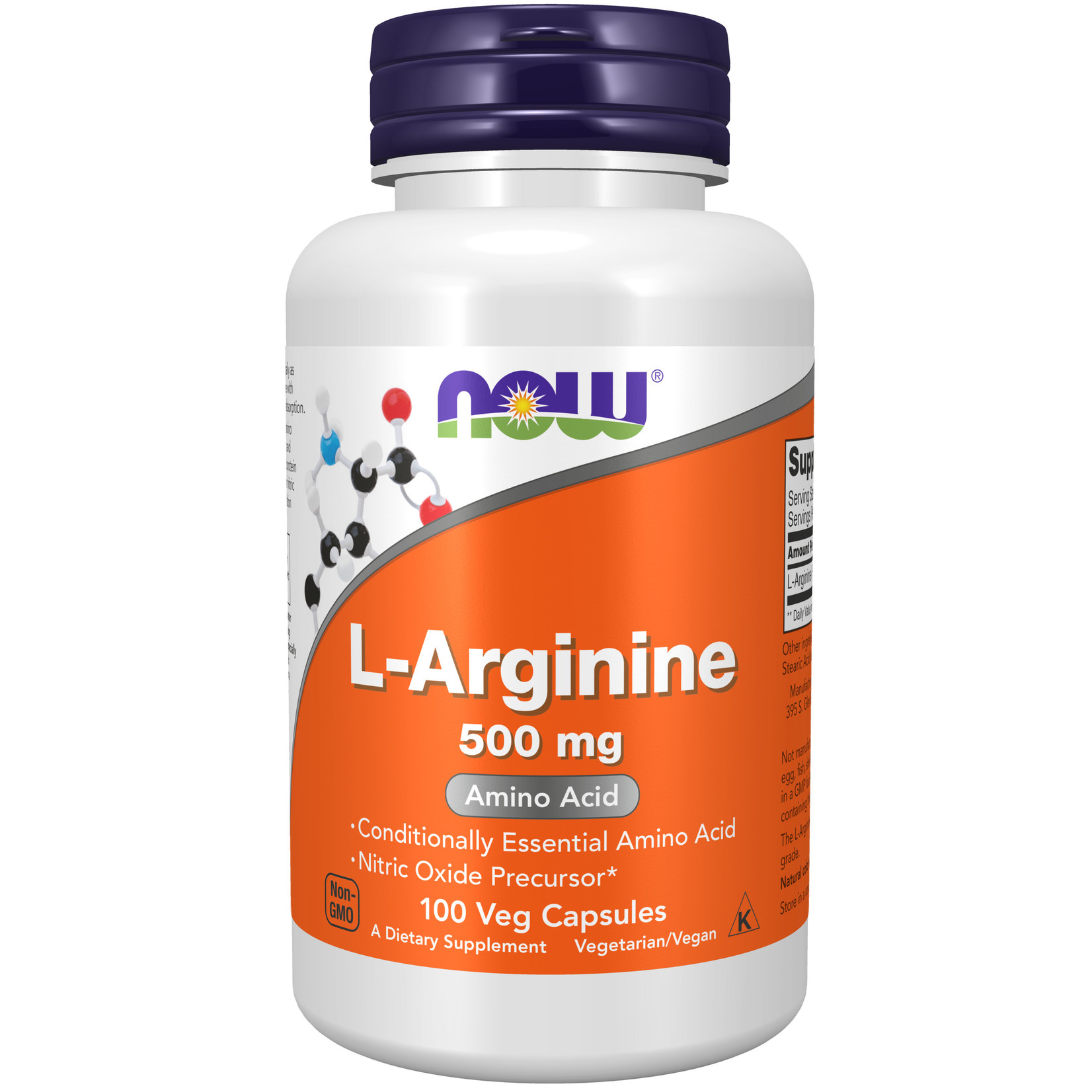 Now Now - Arginine 500mg - 100 Capsules
