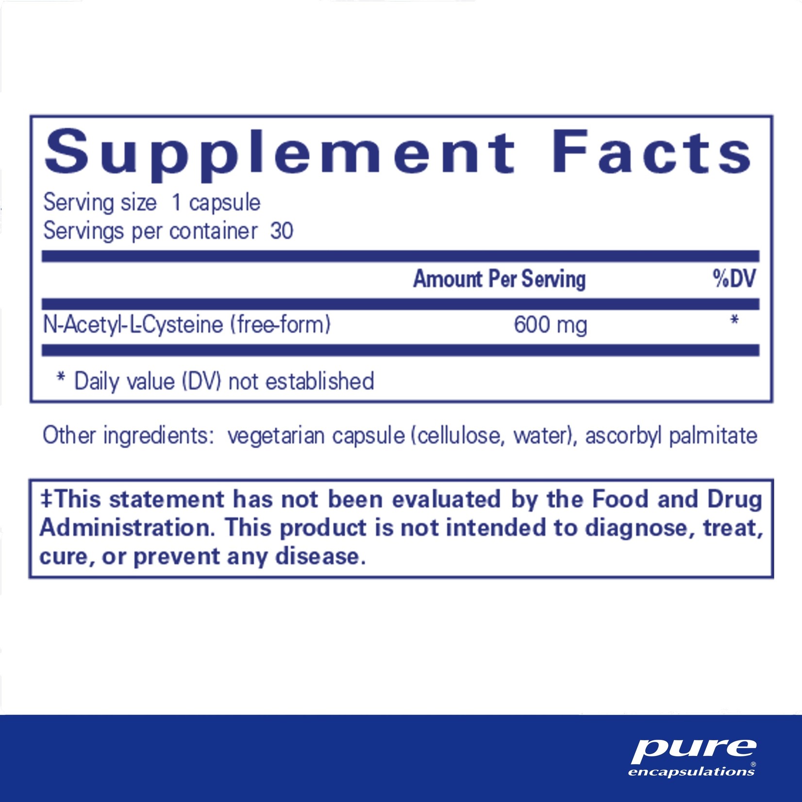 Pure Encapsulations Pure Encapsulations - Nac 600 mg - 90 Capsules