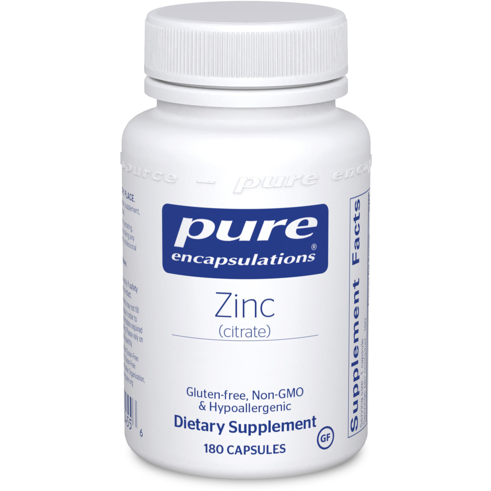 Pure Encapsulations Pure Encapsulations - Zinc Citrate - 180 Capsules