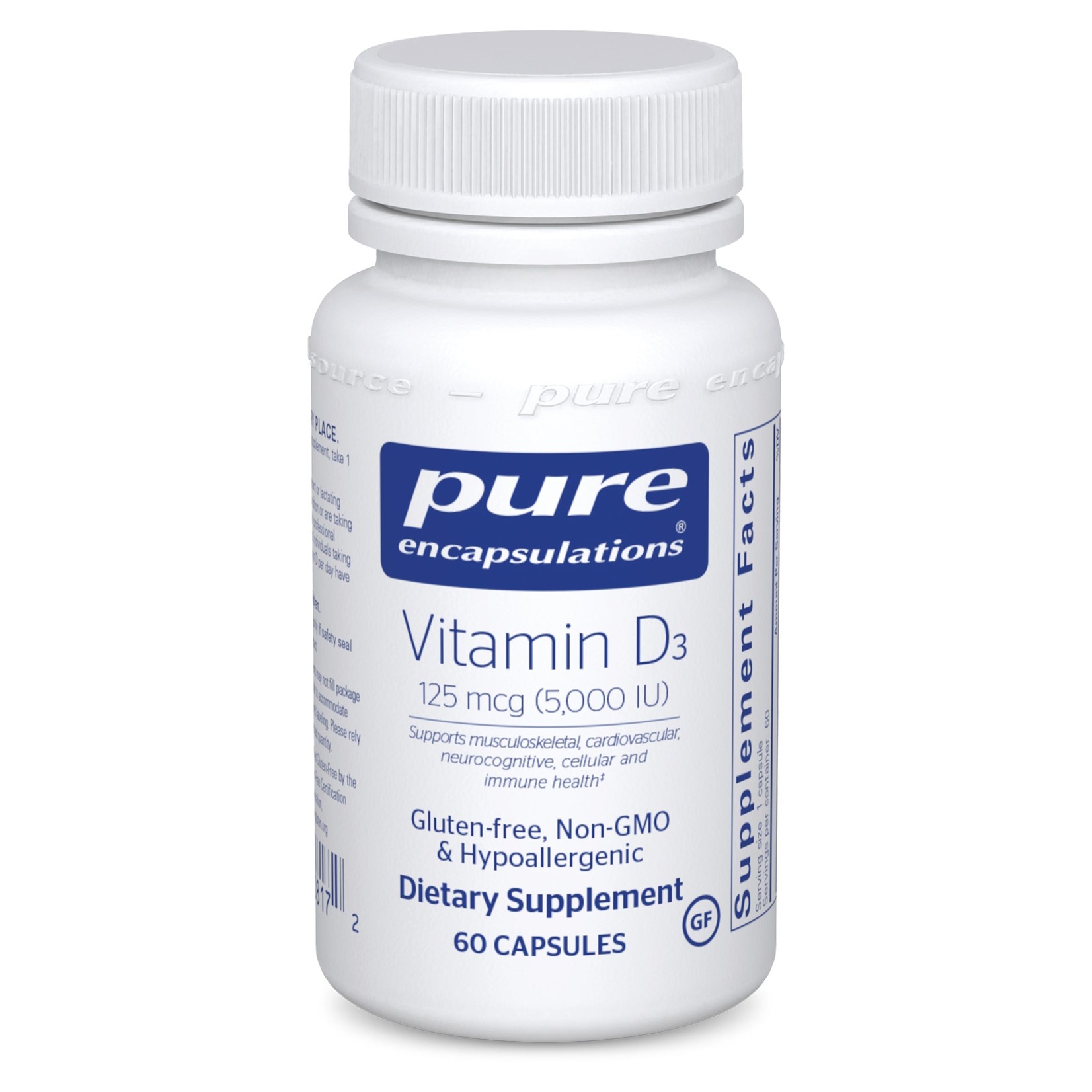 Pure Encapsulations Pure Encapsulations - Vitamin D3 5,000 IU - 60 Veg Capsules