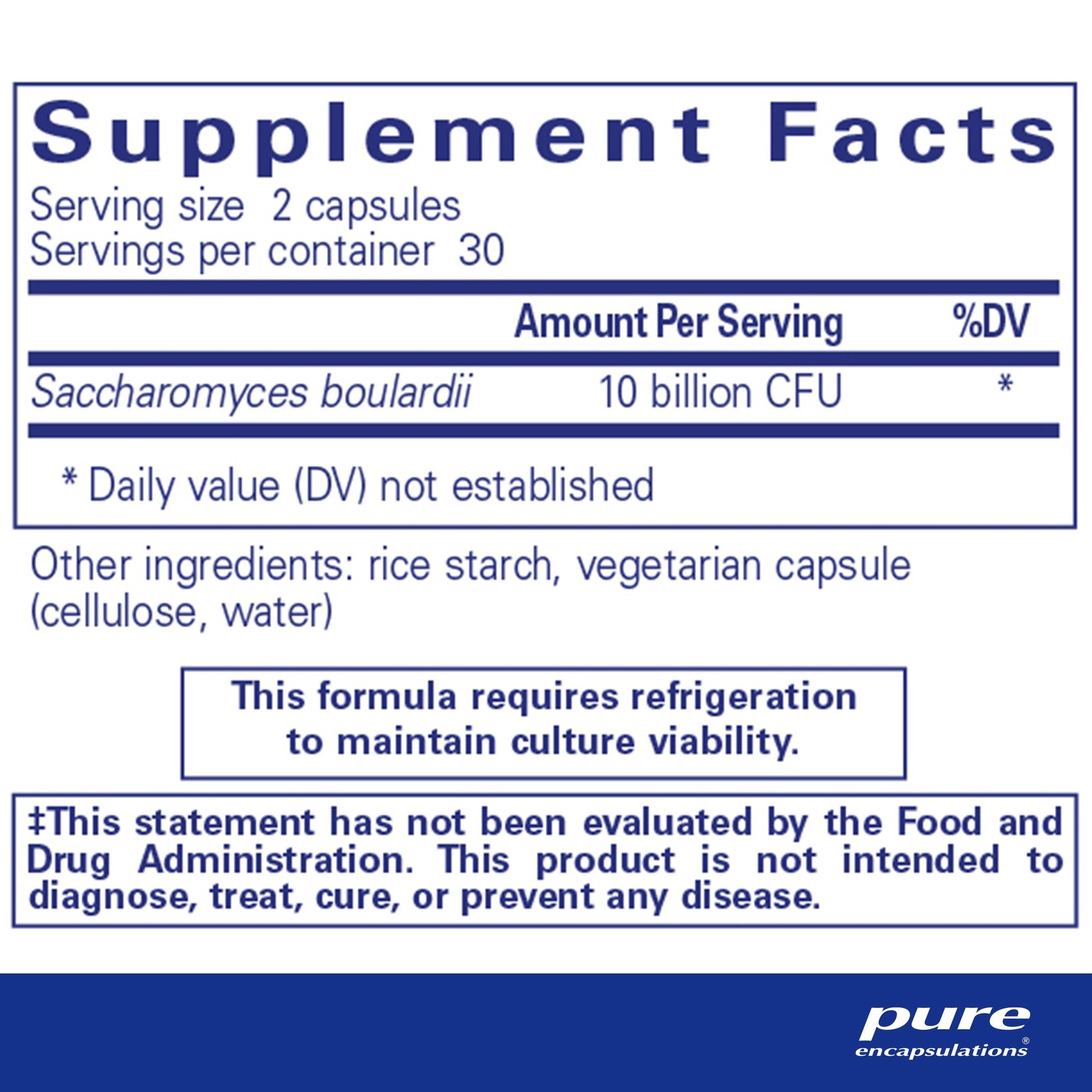 Pure Encapsulations Pure Encapsulations - Saccharomyces Boulardii - 60 Capsules