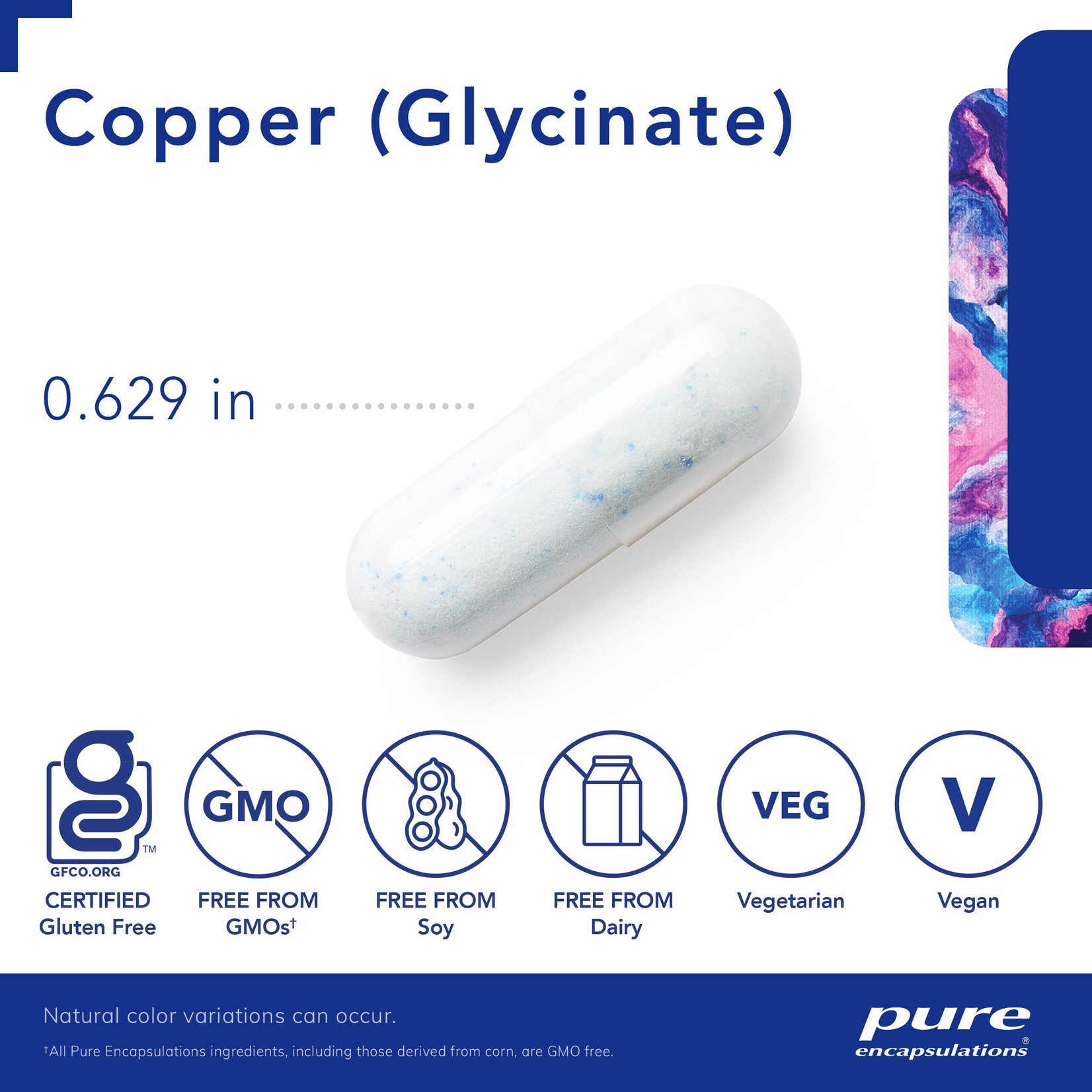 Pure Encapsulations Pure Encapsulations - Copper Glycinate - 60 Capsules