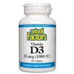 Natural Factors Vitamin D3 1000 IU - 90 Tablets