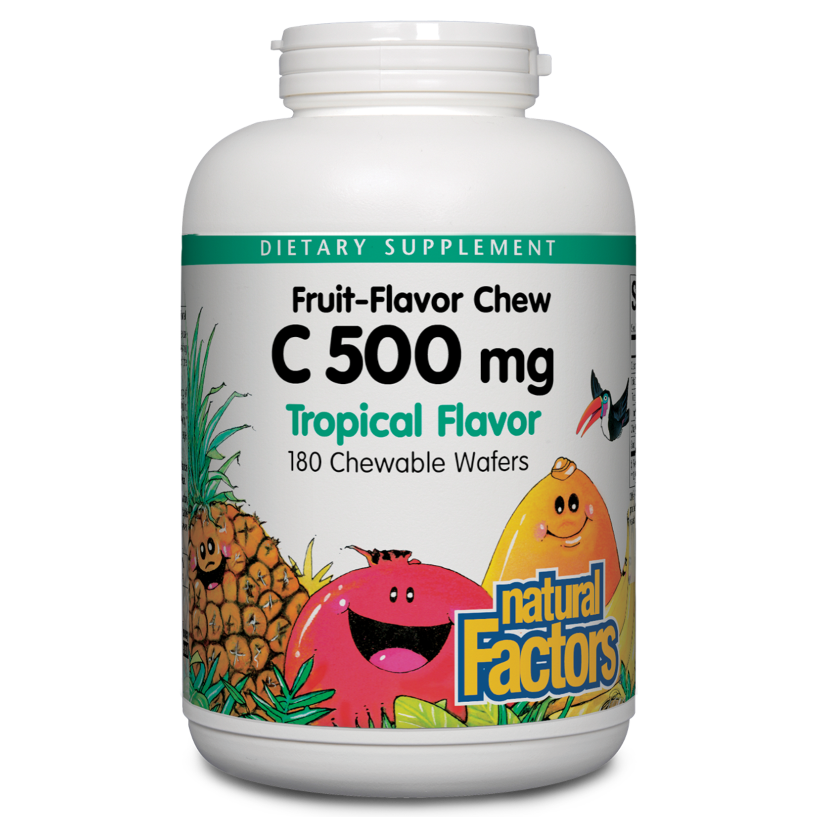 Natural Factors Natural Factors - C 500 mg Natural Fruit Chews Jungle Juice - 180 Tablets