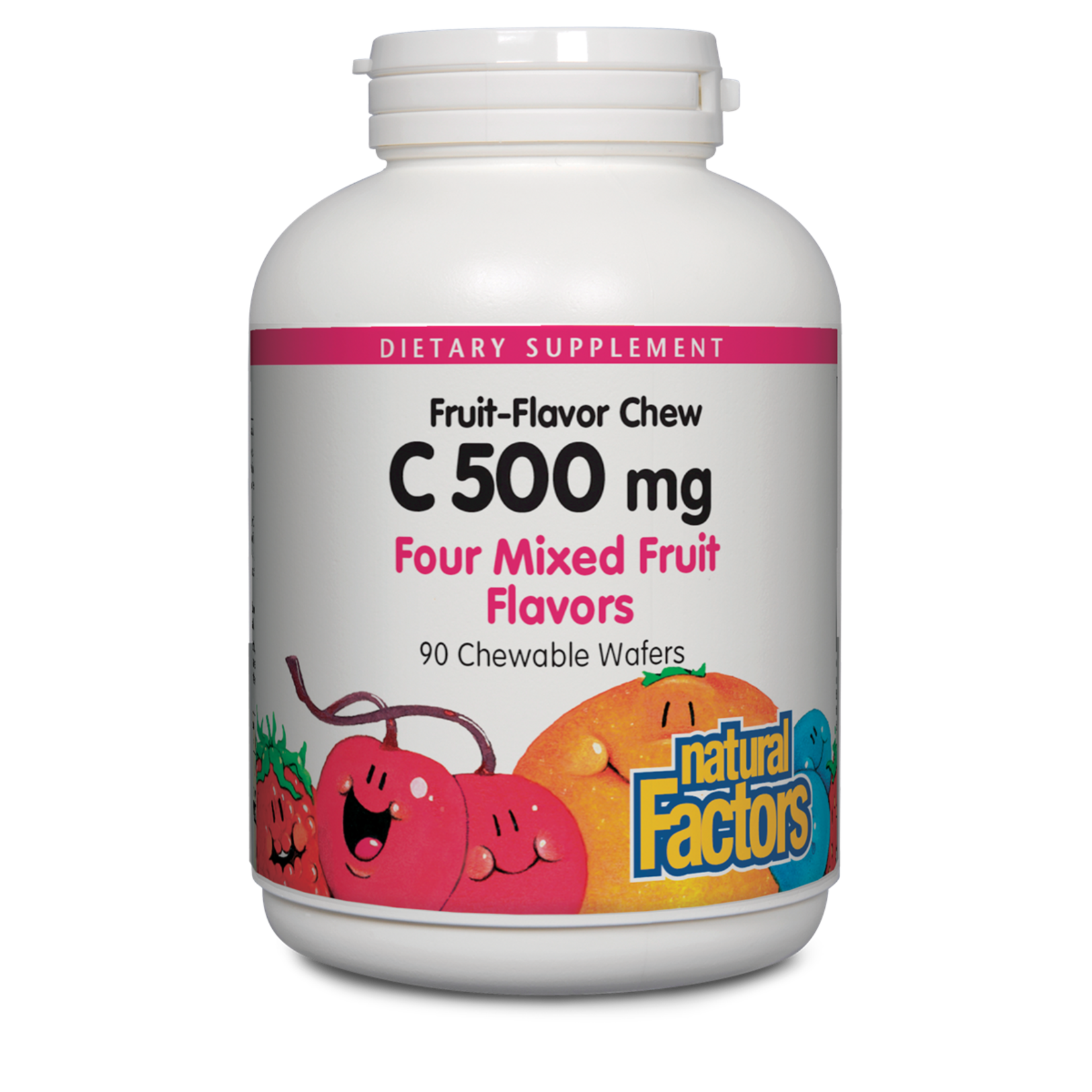 Natural Factors Natural Factors - C 500 mg Natural Fruit Chews Mixed Fruit - 90 Tablets