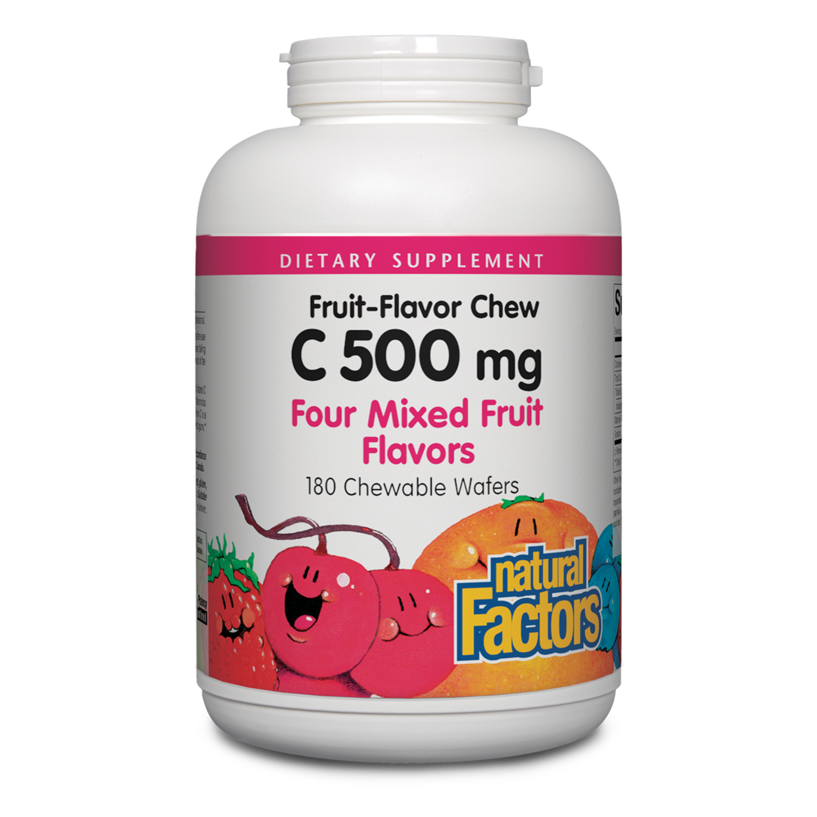 Natural Factors Natural Factors - C 500 mg Natural Fruit Chews Mixed Fruit - 180 Tablets