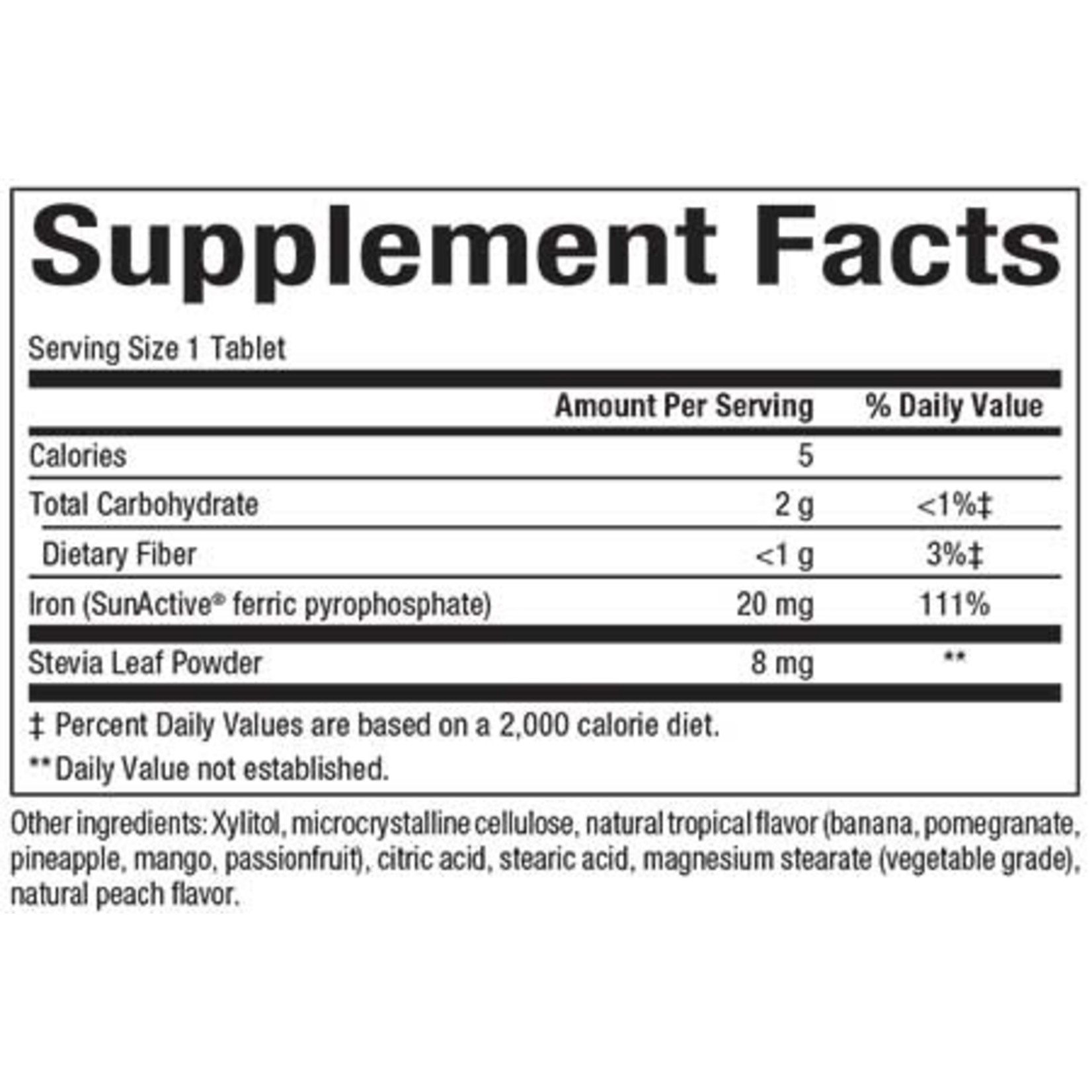 Natural Factors Natural Factors - Easy Iron Chewable 20 mg - 60 Tablets