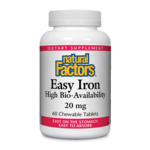 Natural Factors Easy Iron Chewable 20 mg - 60 Tablets