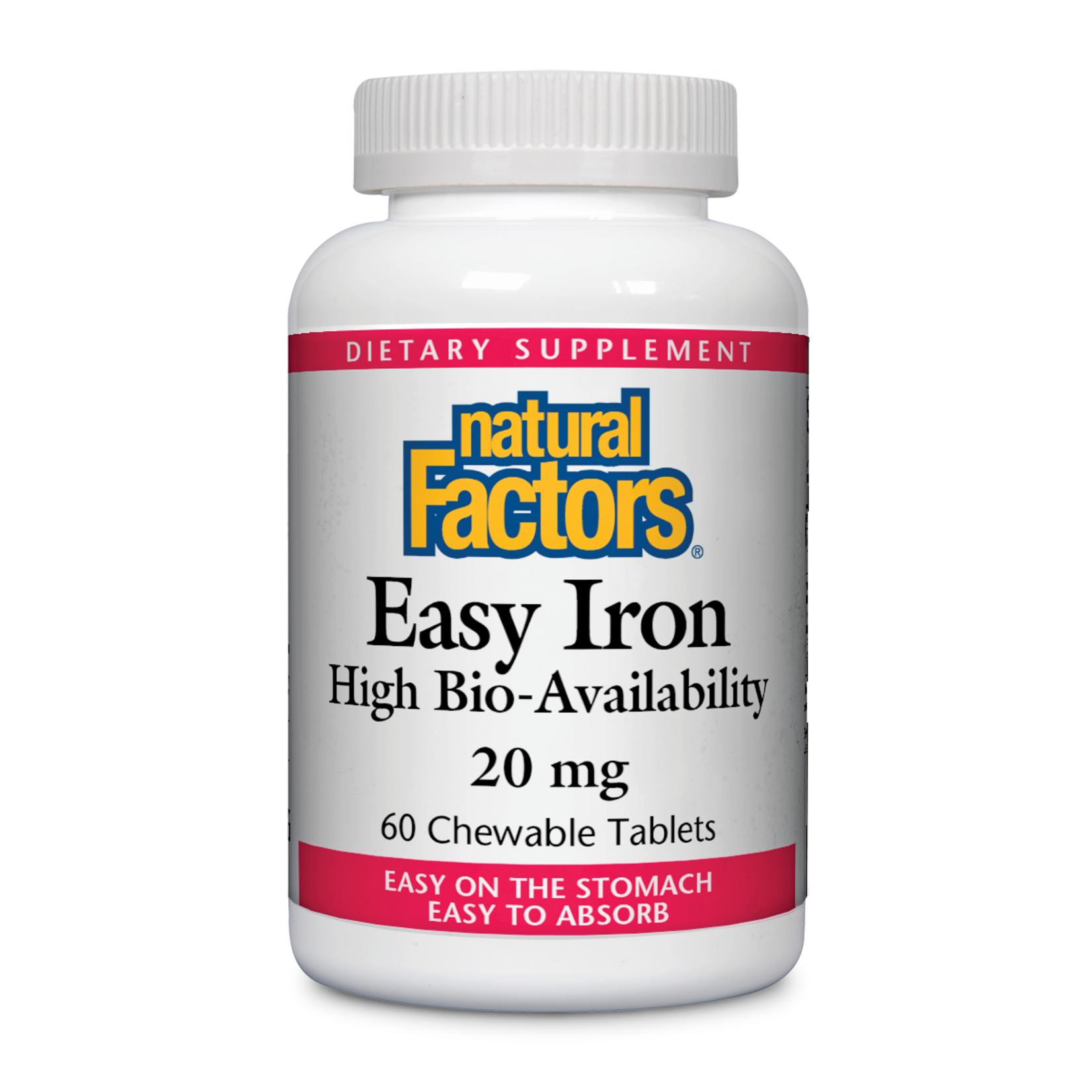 Natural Factors Natural Factors - Easy Iron Chewable 20 mg - 60 Tablets