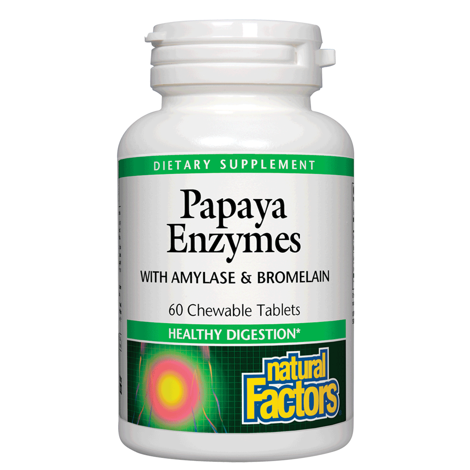 Natural Factors Natural Factors - Papaya Enzyme Chewable - 60 Tablets