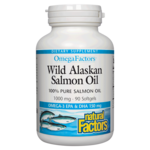 Natural Factors Wild Alaskan Salmon Oil 1000 mg - 90 Softgels