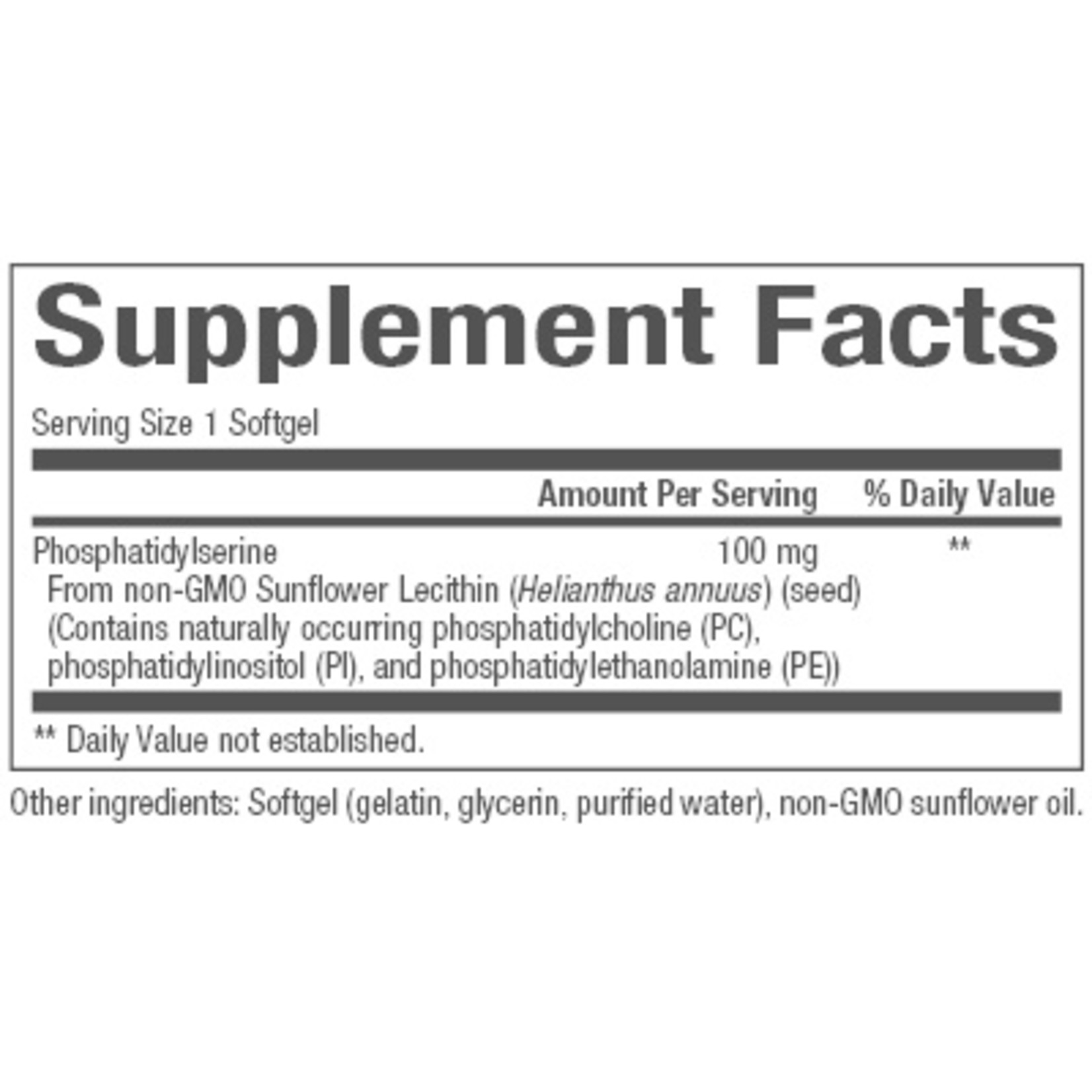 Natural Factors Natural Factors - PS IQ 25 mg - 60 Softgels