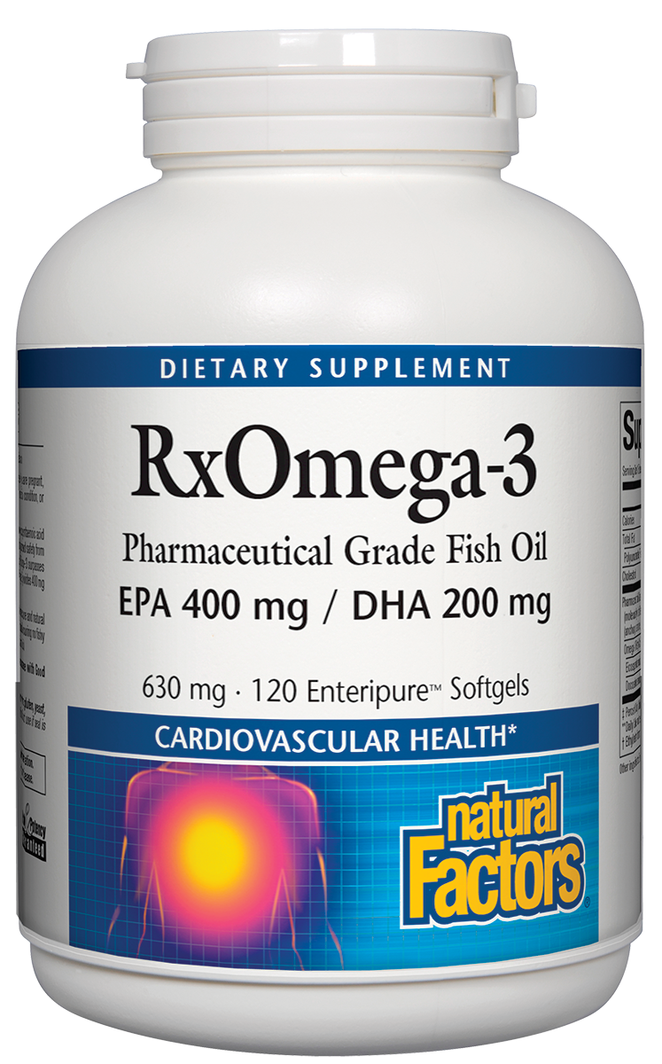 Natural Factors Rx Omega3 Epa 400 mg Dha 200 mg Enteripure 120