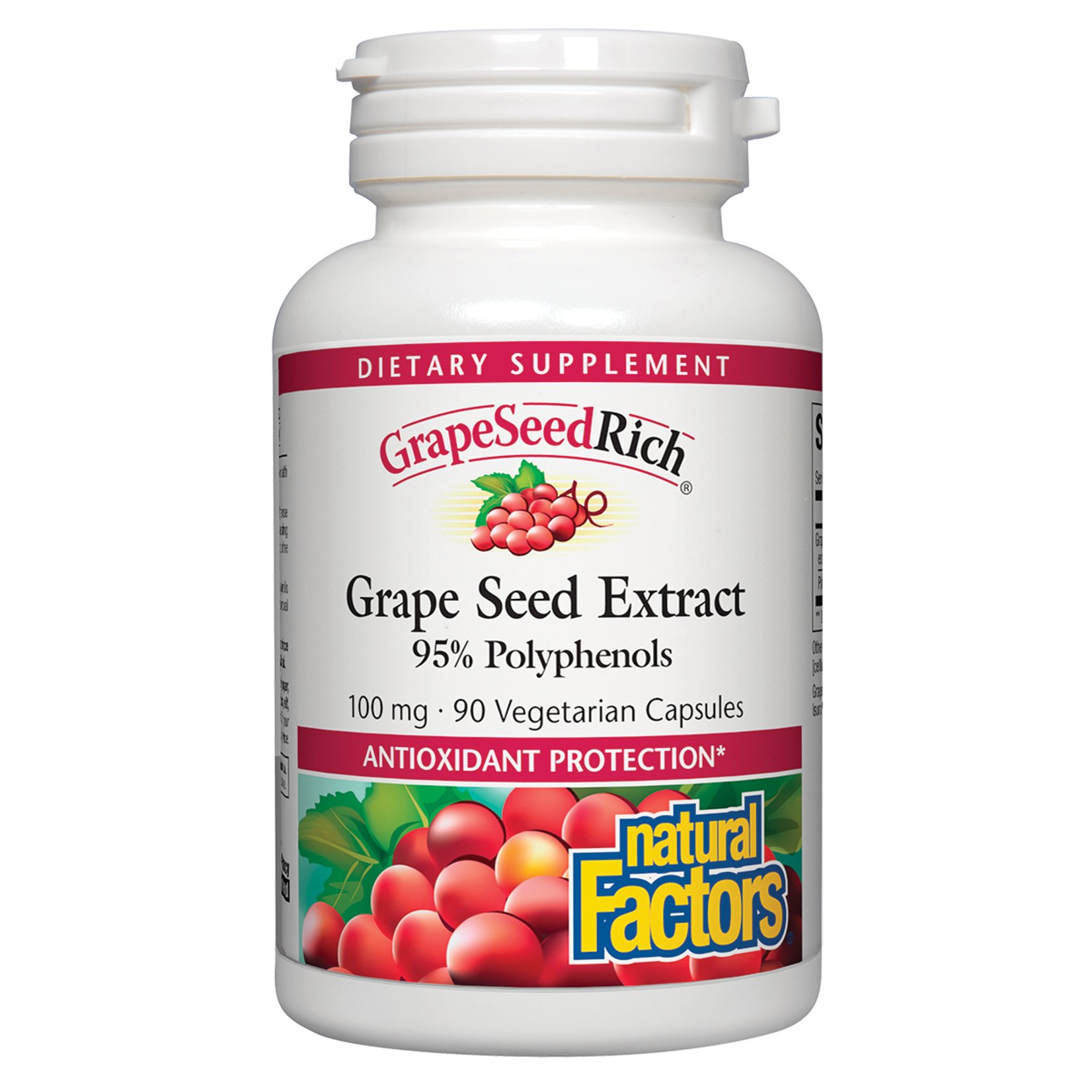 Natural Factors Natural Factors - Grapeseedrich 100 mg 95% Polyphenols - 90 Capsules