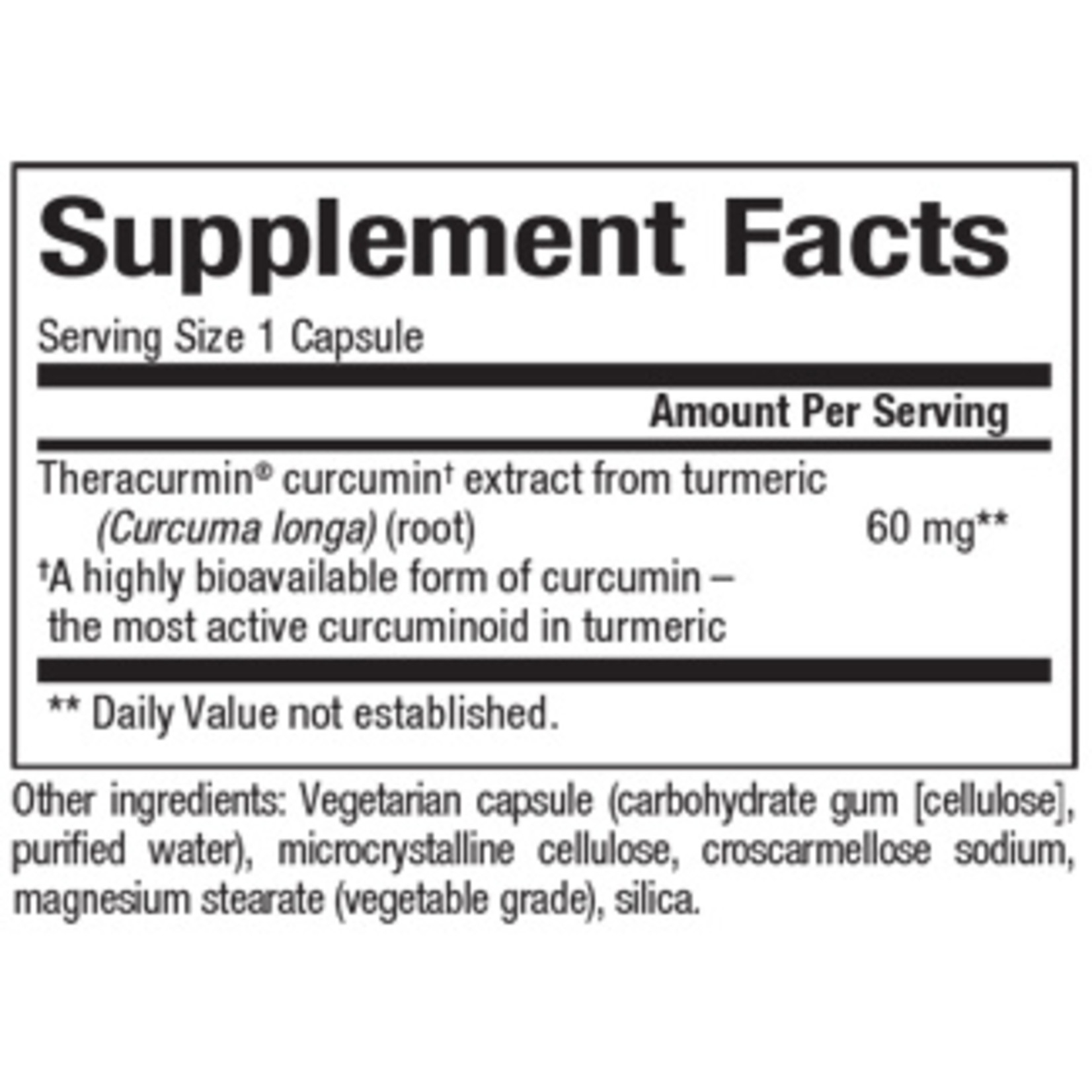 Natural Factors Natural Factors - Curcuminrich Double Strength Theracurmin - 60 Veg Capsules