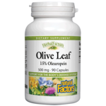 Natural Factors Olive Leaf 500 mg 15% Oleuropein - 90 Veg Capsules