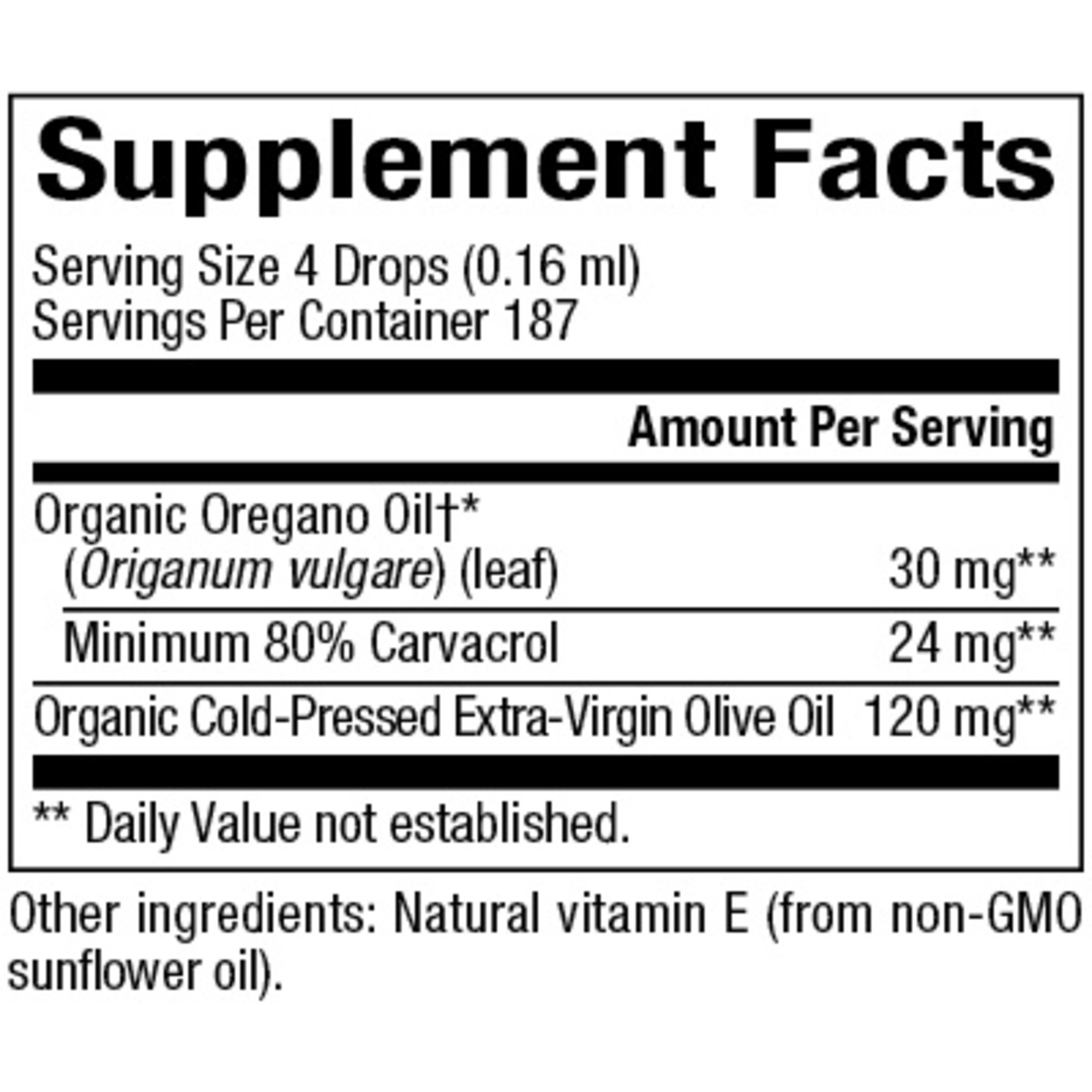 Natural Factors Natural Factors - Oil Of Oregano 80% Carvacrol - 1 oz