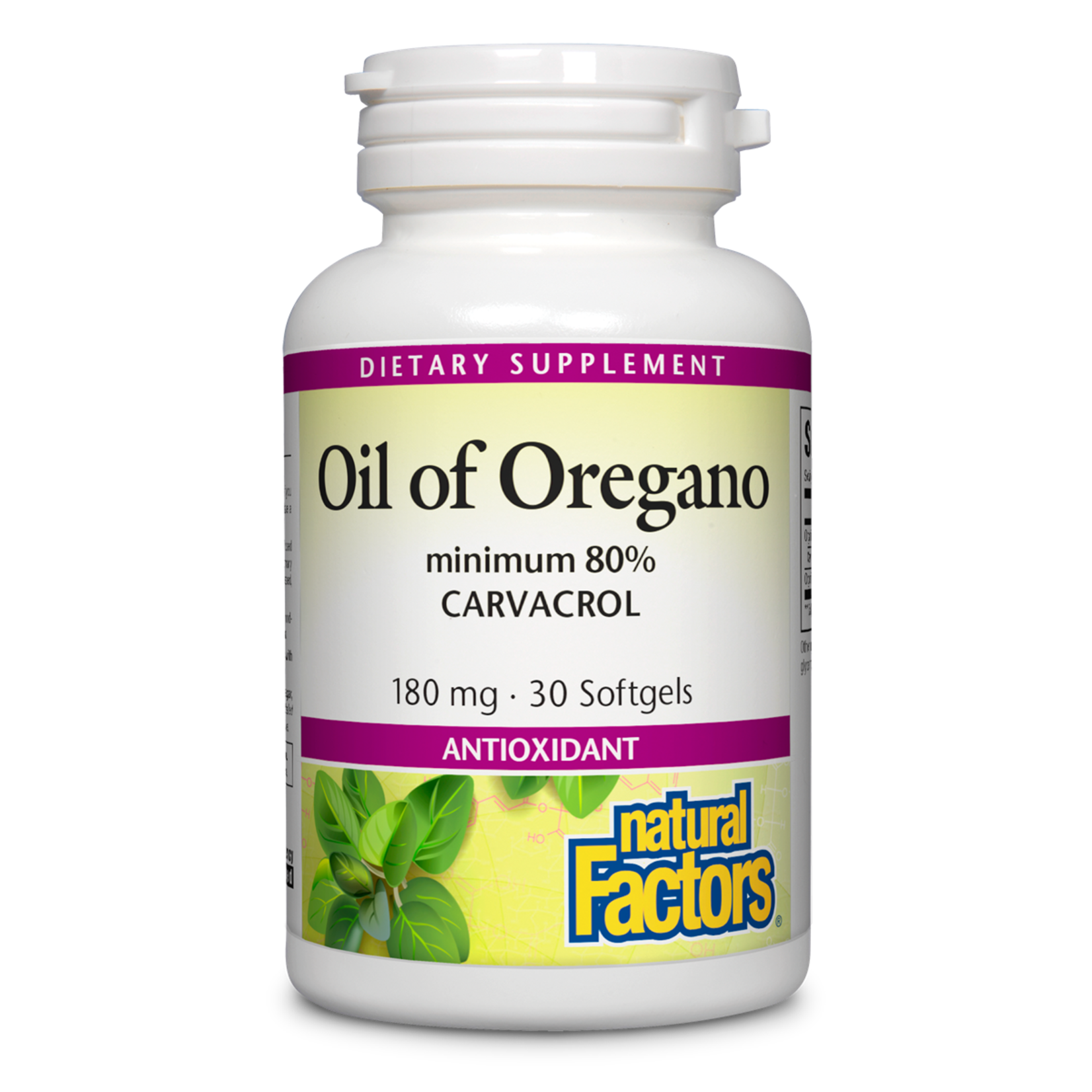 Natural Factors Natural Factors - Oil Of Oregano 180 mg - 30 Softgels