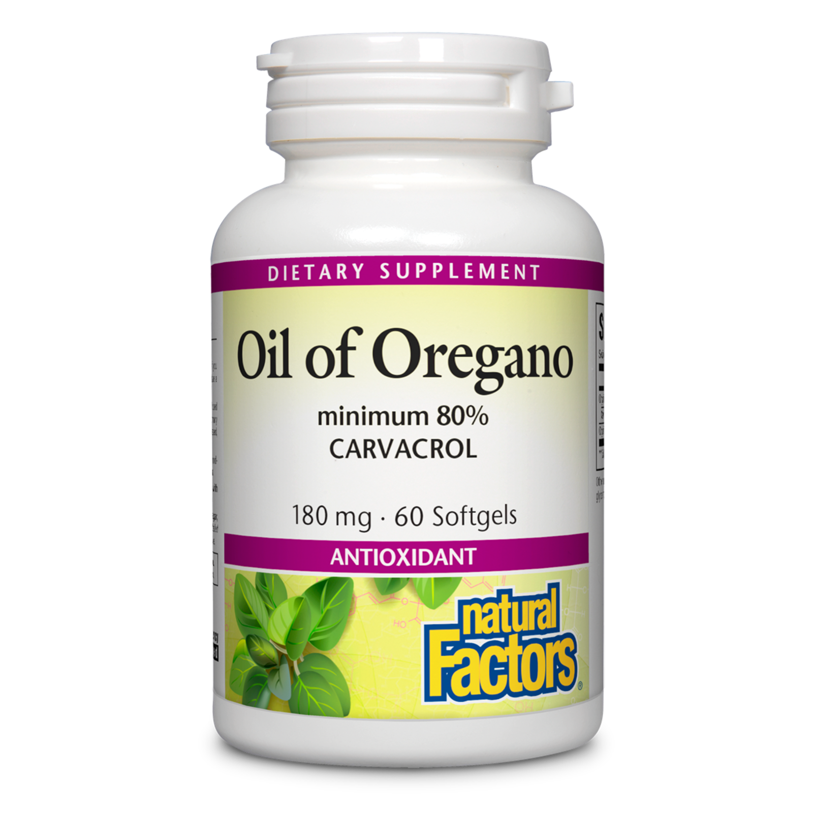 Natural Factors Natural Factors - Oil Of Oregano 180 mg - 60 Softgels