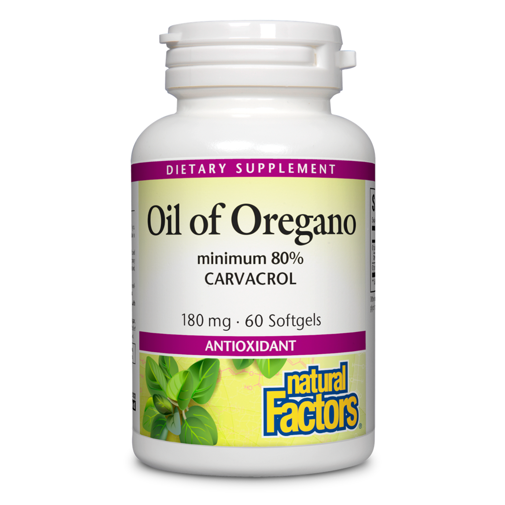 Natural Factors Natural Factors - Oil Of Oregano 180 mg - 60 Softgels