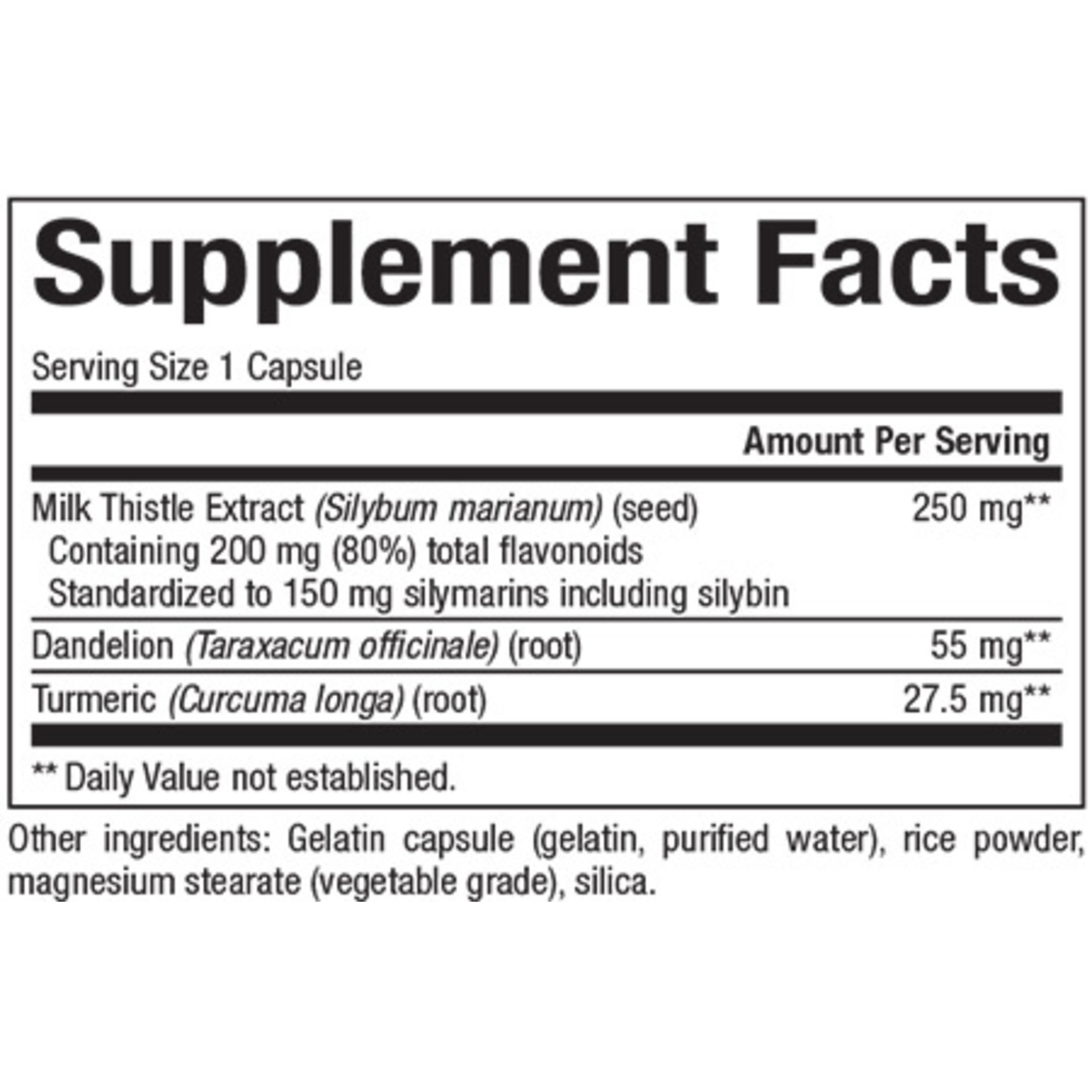 Natural Factors Natural Factors - Milk Thistle 250 mg Bonus Pack - 60 Capsules