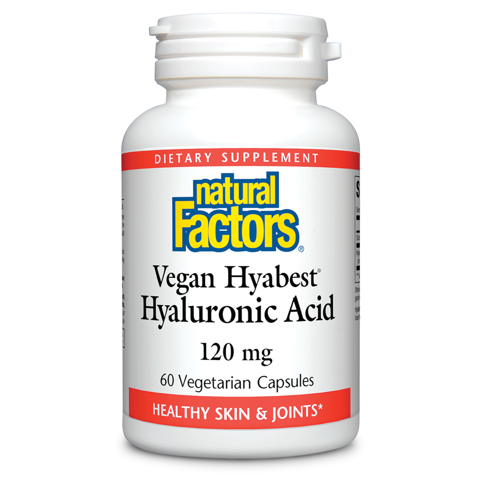 Natural Factors Natural Factors - Hyabest Hyaluronic Acid 120 mg - 60 Veg Capsules