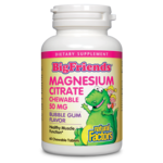 Natural Factors Bigfriends Magnesium Citrate 50 mg Chewable - Bubble Gum - 60 Tablets