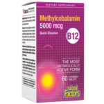 Natural Factors B12 Methylcobalamin 5000 mcg Chewable - 60 Tablets