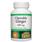 Natural Factors Chewable Ginger 500mg - 90 Chewable Tablets
