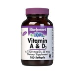 Bluebonnet Vitamin A & D3 25000 1000 IU - 100 Softgels