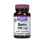 Bluebonnet Biotin 5000 mcg - 60 Veg Capsules
